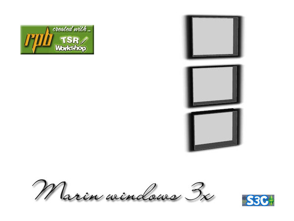 Sims 3 — S3C Marin window 3x 1x1 by ruhrpottbobo — S3C Marin window 3x 1x1 by ruhrpottbobo