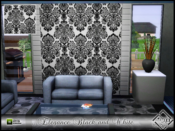 Sims 3 — Elegance Black and White by Devirose — By Devirose-Created with Tsr Workshop,base game compatible-Emjoy^^