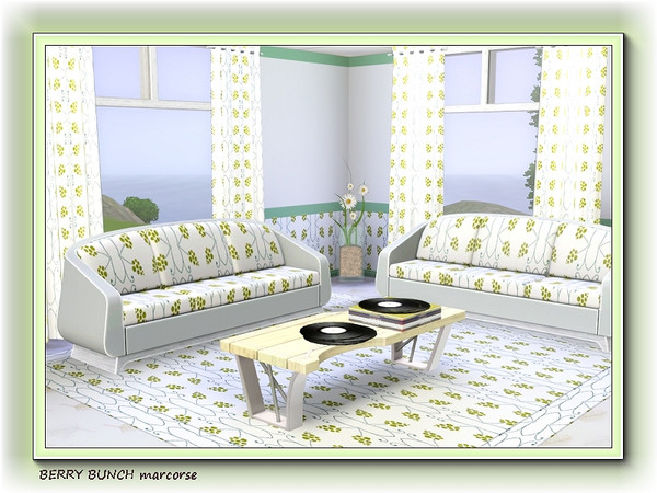 Sims 3 — Berry Bunch pattern by marcorse — Berry bunches and small oval shapes in a regular repeat, vertical pattern