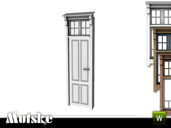 Sims 3 — Alda Door 1x1 by Mutske — 4 recolorable parts. Made by Mutske@TSR. TSRAA.