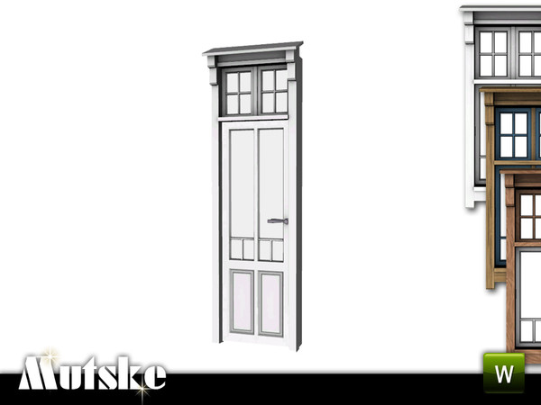 Sims 3 — Alda Door Single 2x1 by Mutske — 4 recolorable parts. Made by Mutske@TSR. TSRAA.