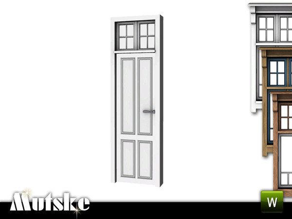 Sims 3 — Alda Door Single 2x1 by Mutske — 4 recolorable parts. Made by Mutske@TSR. TSRAA.