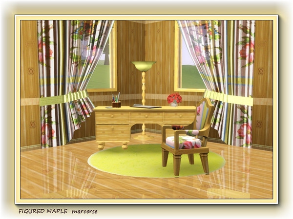 Sims 3 — Figured Maple pattern by marcorse — Figured Maple is a modern timber treatment with a vertical grain, maple