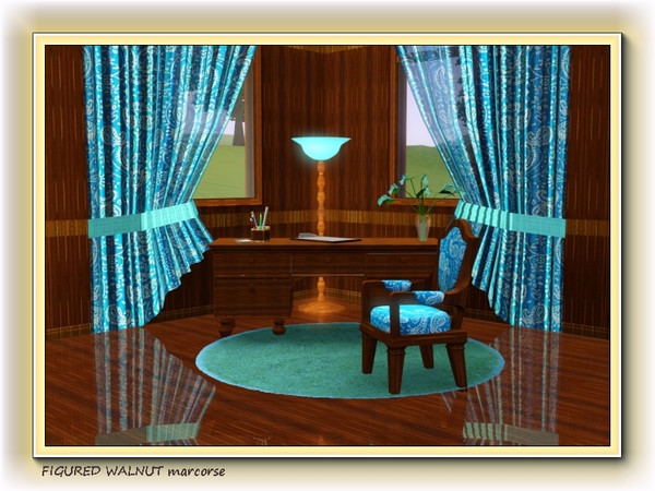 Sims 3 — Figured Walnut pattern by marcorse — Figured Walnut gives an update to a favourite timber, bringing a modern