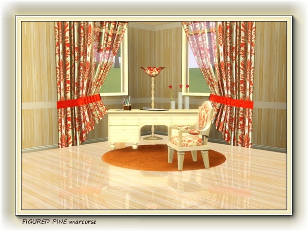 Sims 3 — Figured Pine pattern by marcorse — Figured Pine is a modern timber treatment with a pine finish, vertical grain.