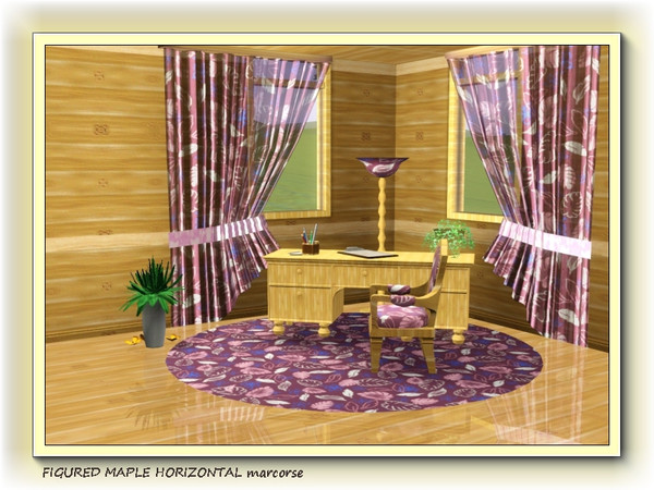 Sims 3 — Figured Maple Horizontal pattern by marcorse — The horizontal form of my Figured Maple timber pattern