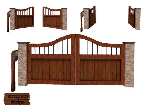 Sims 3 — Electronic Wood Gate by wondymoon — - Build Set 3 - Draw the Borders - Electronic Wood Gate - wondymoon@TSR -
