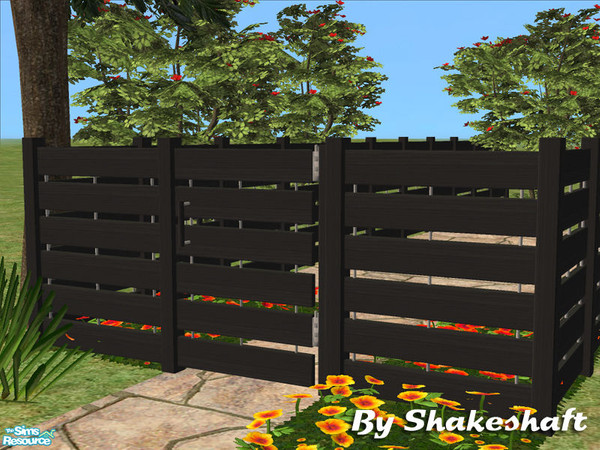 Sims 2 — Medium Sutton Gate - Black by Shakeshaft — Part of a set of new fences and matching gates, there are 3 different