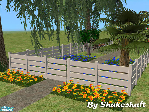 Sims 2 — Small Sutton Fence - White by Shakeshaft — Part of a set of new fences and matching gates, there are 3 different