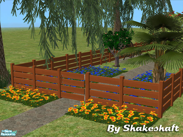 Sims 2 — Small Sutton Fence - Medium by Shakeshaft — Part of a set of new fences and matching gates, there are 3