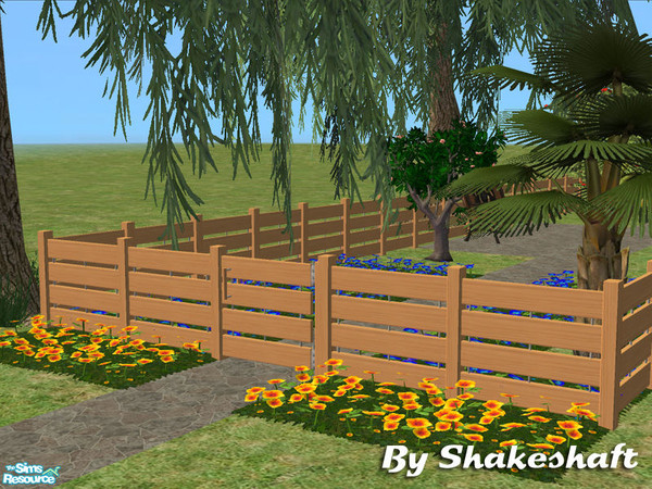 Sims 2 — Small Sutton Fence - Light by Shakeshaft — Part of a set of new fences and matching gates, there are 3 different