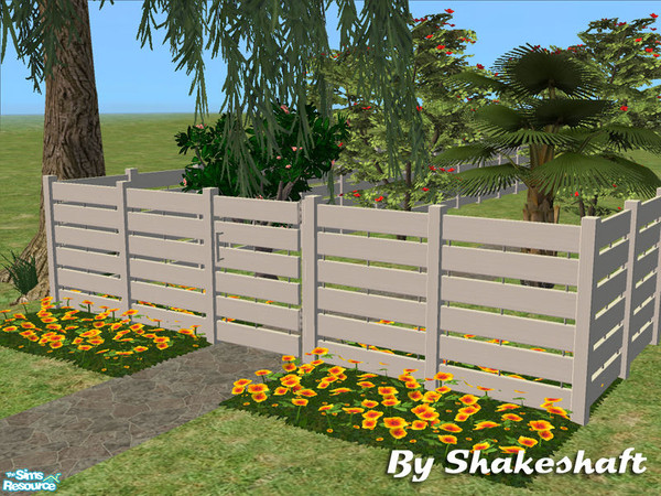 Sims 2 — Medium Sutton Fence - White by Shakeshaft — Part of a set of new fences and matching gates, there are 3