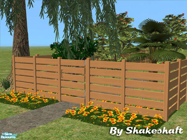 Sims 2 — Medium Sutton Fence - Light by Shakeshaft — Part of a set of new fences and matching gates, there are 3