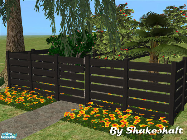 Sims 2 — Medium Sutton Fence - Black by Shakeshaft — Part of a set of new fences and matching gates, there are 3