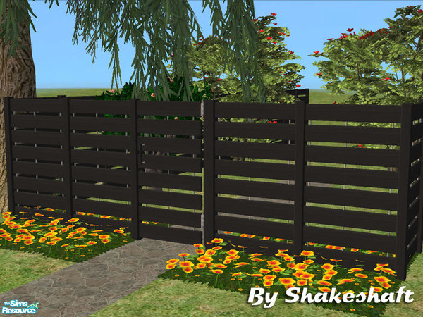Sims 2 — Tall Sutton Fence - Black by Shakeshaft — Part of a set of new fences and matching gates, there are 3 different