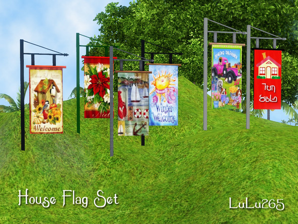 Sims 3 — Home Flags by Lulu265 — These seasonal and holiday flags were made for a request on the forums by shmoopie.You