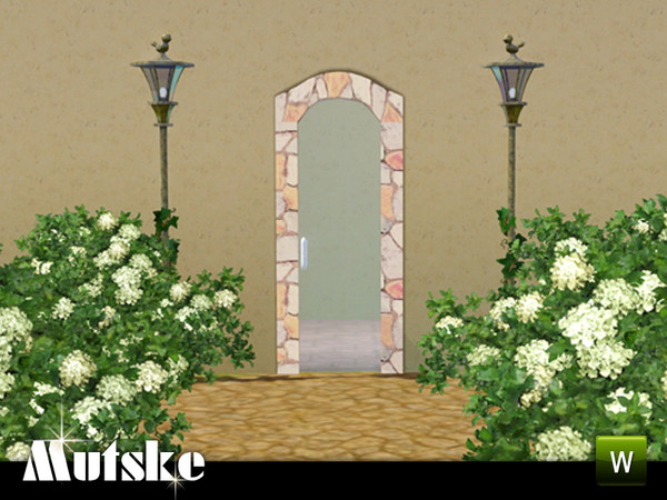 Sims 3 — Hampton Door Single 2x1 by Mutske — 2 recolorable part. Made by Mutske@TSR. TSRAA.