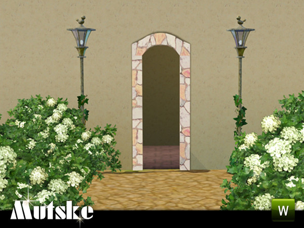 Sims 3 — Hampton Arch single 2x1 by Mutske — 1 recolorable part. Made by Mutske@TSR. TSRAA.