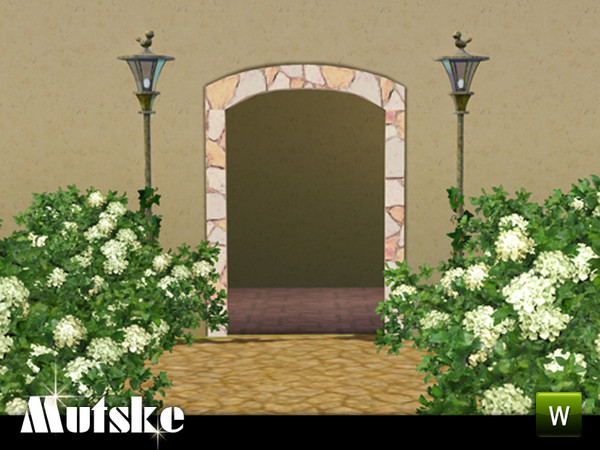 Sims 3 — Hampton Arch 2x1 by Mutske — 1 recolorable part. Made by Mutske@TSR. TSRAA.