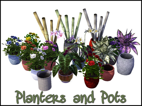 Sims 3 — Planters and Pots by sim_man123 — A small set of various plants and planters to give your sims' home some extra