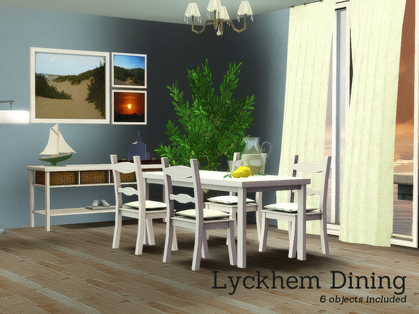 Sims 3 —  Lyckhem Dining by Angela — Ikea Inspired Lyckhem Diningroom. Set contains: sidetable, Diningtable, Diningchair,