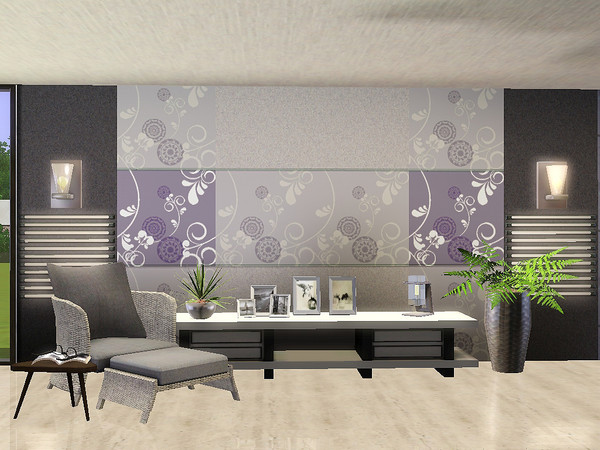 Sims 3 — Ung999_Pattern_Abstract 75 by ung999 — Lovely flowering pattern in abstract and swirl shape with 3 recolorable