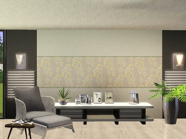 Sims 3 — Ung999_Pattern_Abstract 78 by ung999 — Retro funky scroll pattern with 4 recolorable palettes found under