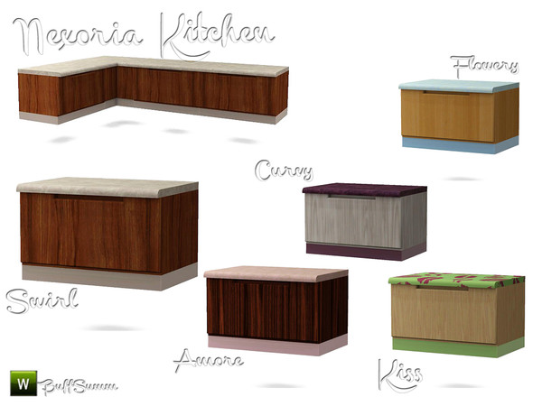 Sims 3 — Nexoria Kitchen Counter 2 by BuffSumm — Design-oriented modern kitchen. Clear and straight-lined characterize