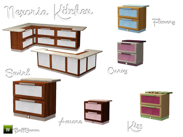 Sims 3 — Nexoria Kitchen Island Counter by BuffSumm — Design-oriented modern kitchen. Clear and straight-lined