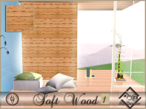 Sims 3 — SoftWood1 by Devirose — By Devirose-created using EA's 'Create a Pattern'.'-No need Expansion packs,base game