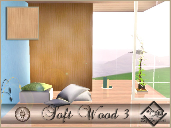 Sims 3 — SoftWood3 by Devirose — By Devirose-created using EA's 'Create a Pattern'.'-No need Expansion packs,base game
