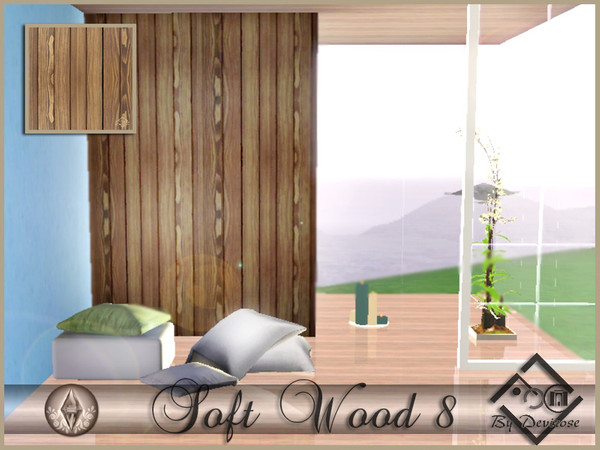 Sims 3 — SoftWood8 by Devirose — By Devirose-created using EA's 'Create a Pattern'.'-No need Expansion packs,base game