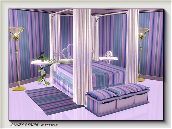Sims 3 — Candy Stripe pattern by marcorse — A candy striped geometric pattern in pink and blue