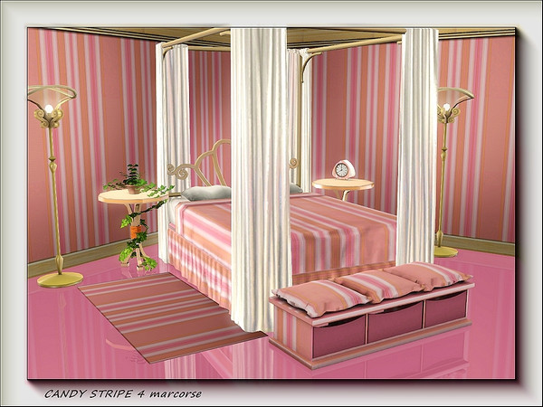 Sims 3 — Candy Stripe 4 pattern by marcorse — Regular candy stripe in shades of pink