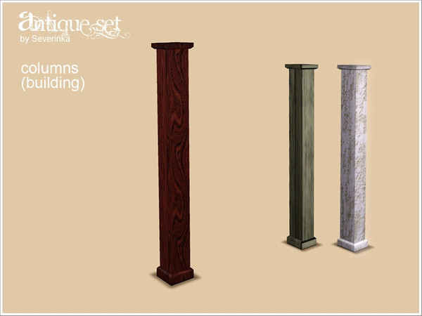 Sims 3 — Antique Column by Severinka_ — Created by Severinka, And the object for the building - the old wood columns.