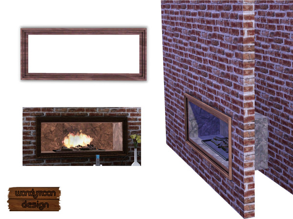 Sims 3 — Nitrogen Fireplace Frame by wondymoon — - Nitrogen Corner Living - Fireplace Frame - wondymoon@TSR - Sep'2012