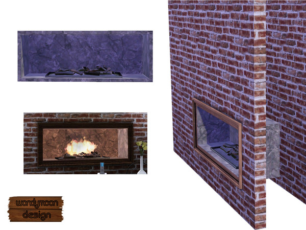 Sims 3 — Nitrogen Fireplace by wondymoon — - Nitrogen Corner Living - Fireplace - wondymoon@TSR - Sep'2012