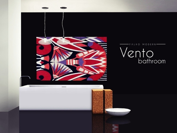 Sims 3 — Vento bathroom by Falko — | FALKO MODERN STYLE | Set contains 2 patterns and 5 objects including: bath tub,