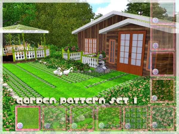 Sims 3 — GardenPatternSet - 1 by vidia — GardenPatternSet - Grass1. pattern/miscellaneous. vidiaTSR