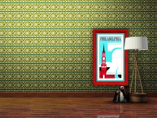 Sims 3 — Tulla pattern II horizontal by Falko — Inspired by mid-century style part of Tulla handmade patterns series.
