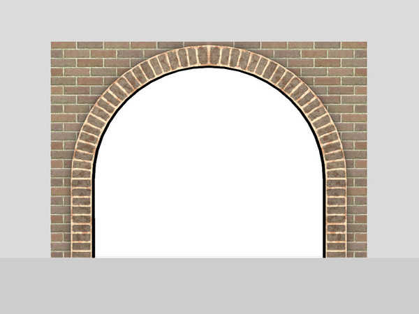 Sims 3 — Interior Viaduct Arch (without wall) by Cyclonesue — This archway can be used internally to finish a tunnel or