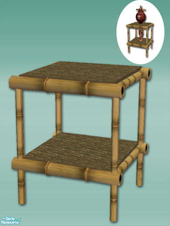 Sims 2 — Bamboo Bay - Endtable by Shakeshaft — Part of a set of Bamboo Furnishings for your sims beaches or patios, set