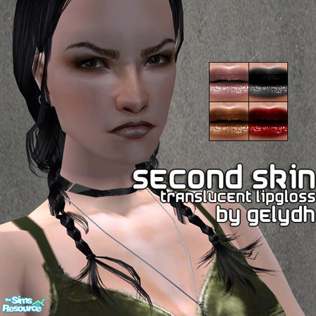 Sims 2 — Second Skin - Translucent Lipgloss by gelydh — Semi-transparent lipgloss in four neutral colors, available for