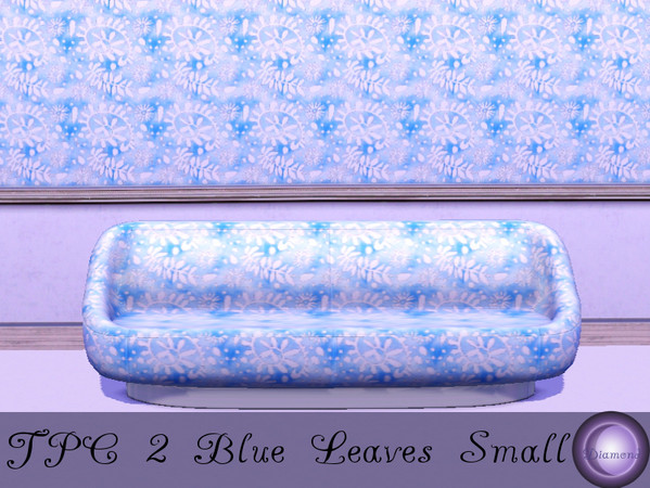 Sims 3 — D2DTPC02 Blue Leaves Small by D2Diamond — Texture Pattern Challenge Collection. Textures by Rennara, designs by