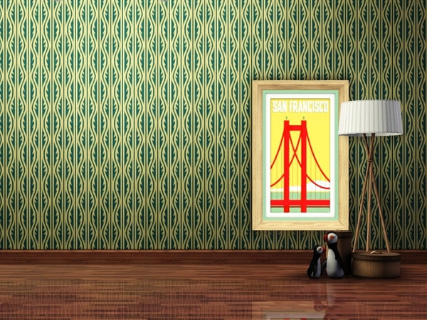 Sims 3 — Tulla pattern III vertical  by Falko — Inspired by mid-century style part of Tulla handmade patterns series.