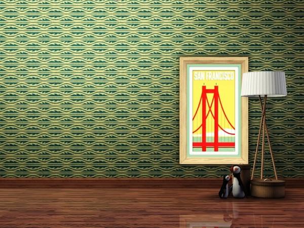 Sims 3 — Tulla pattern III horizontal with fabric texture by Falko — Inspired by mid-century style part of Tulla handmade