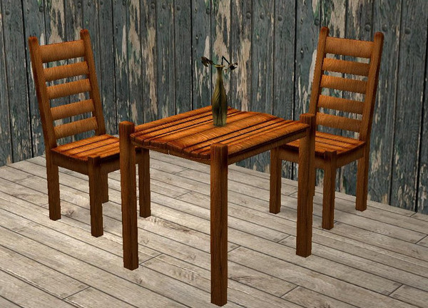 Sims 2 — Guilty Dining Set by Sims99Fanatic2 — Included in this set is a dining chair, a dining table, 5 recolors of both