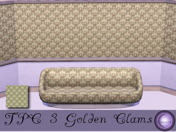 Sims 3 — D2DTPC03 Golden Clams by D2Diamond — Texture Pattern Challenge 03 Collection. Textures and Designs by D2Diamond