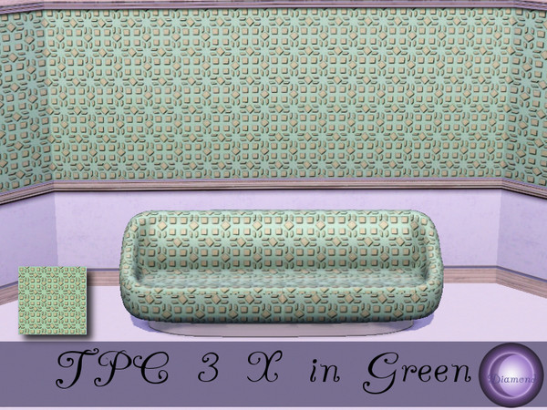 Sims 3 — D2DTPC03 X in Green by D2Diamond — Texture Pattern Challenge 03 Collection. Textures and Designs by D2Diamond @