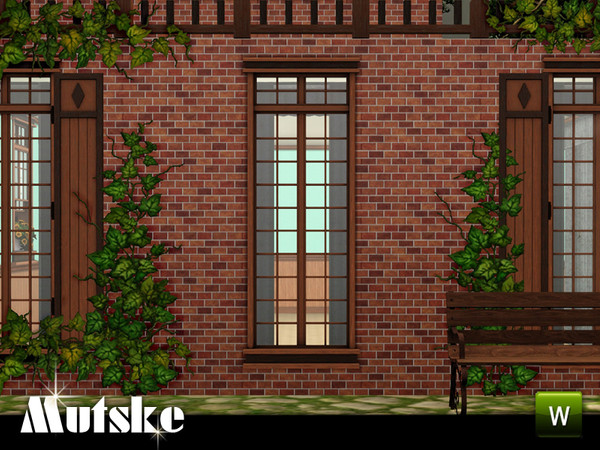 Sims 3 — Matrix Window Tall 1x1 by Mutske — 4 recolorable parts. Made by Mutske@TSR. TSRAA.